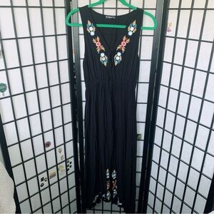 Black SHEIN Embroidered Maxi Dress